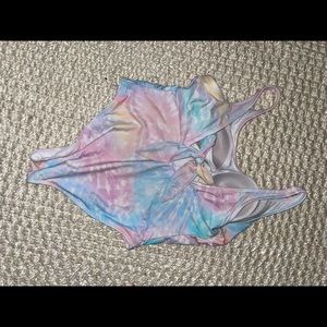 tie die one piece swim suit